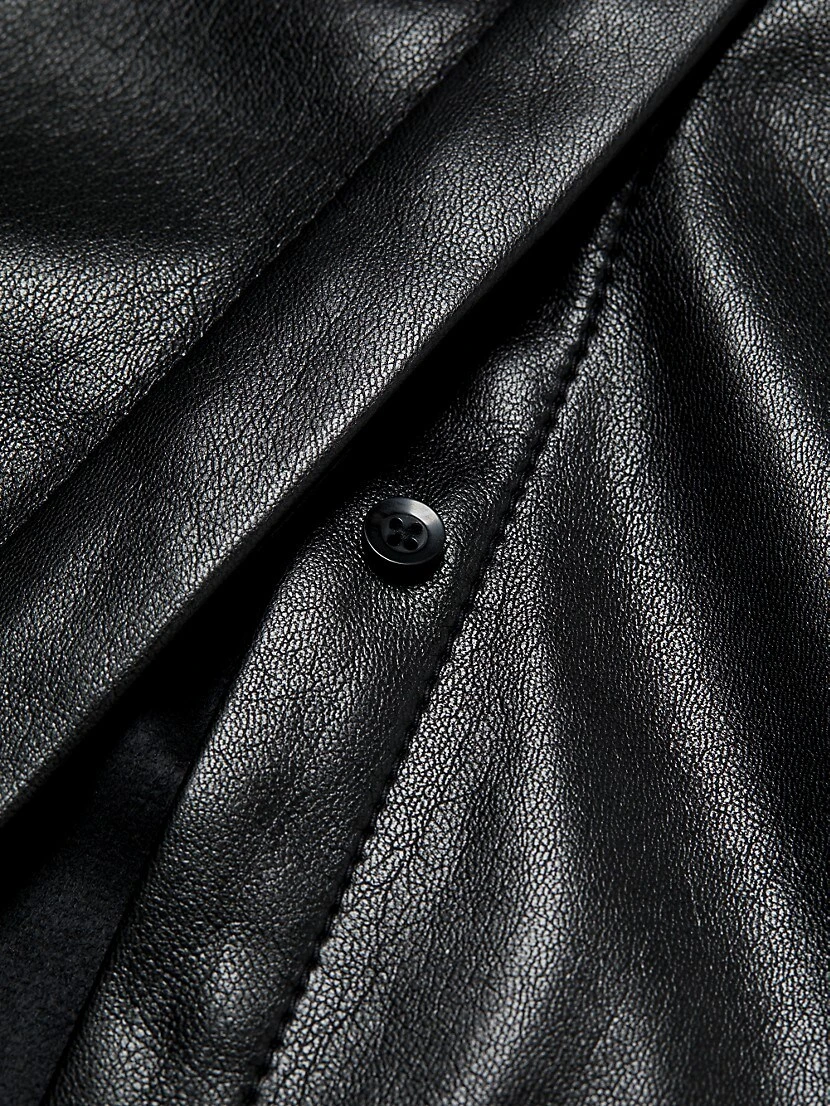 Alice + Olivia Jem Faux Leather Mini Dress - Image 7