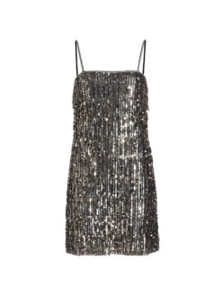 Alice + Olivia Chicago Sequined Fringe Minidress