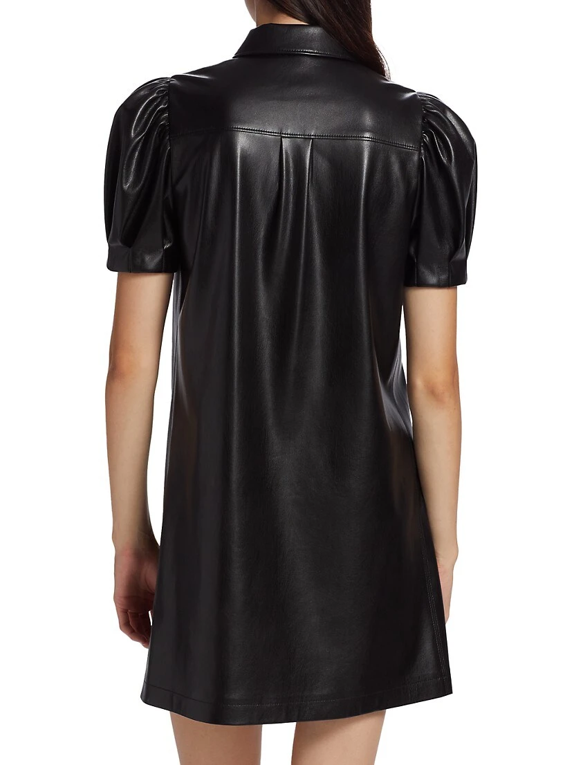 Alice + Olivia Jem Faux Leather Shirtdress - Image 5