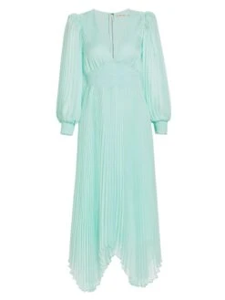 Alice + Olivia Sion Pleated Midi-Dress