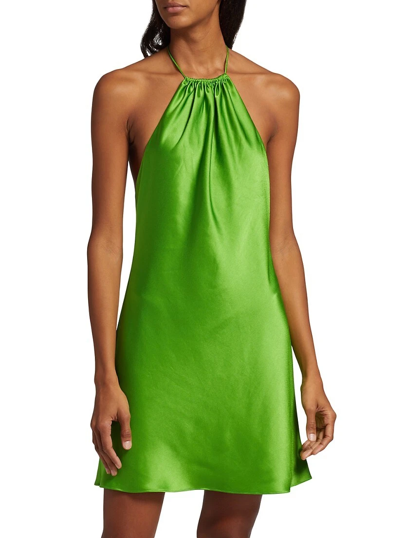 Alice + Olivia Zumi Satin Minidress - Image 3