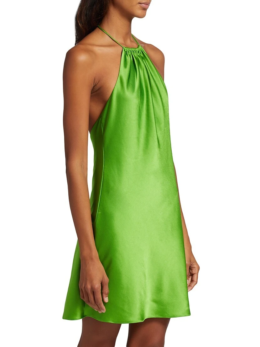 Alice + Olivia Zumi Satin Minidress - Image 4