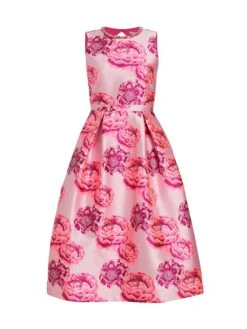 Alice + Olivia Cherra Floral Midi-Dress