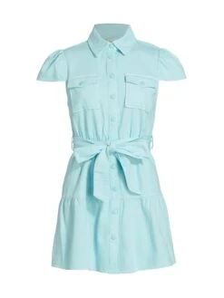 Alice + Olivia Miranda Denim Belted Minidress