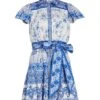 Alice + Olivia Tiffie Belted Floral Minidress