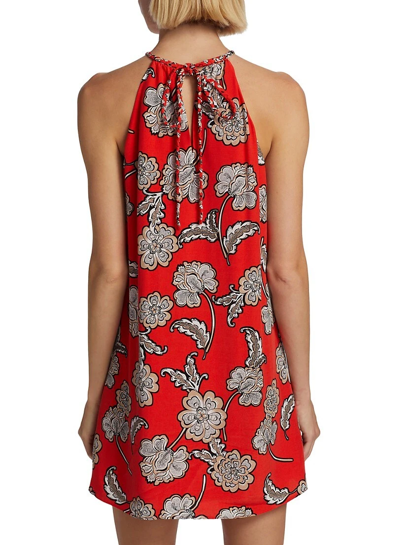 Alice + Olivia Braided Floral Halter Minidress - Image 5