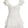 Alice + Olivia Hartford Smocked Bustier Romper