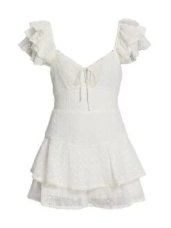 Alice + Olivia Hartford Smocked Bustier Romper