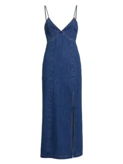 Alice + Olivia Julietta Denim Midi-Dress