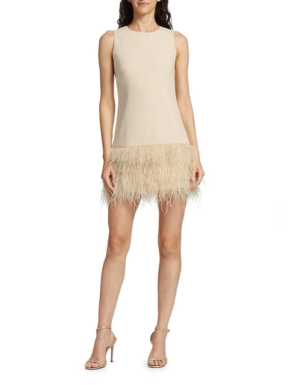 Alice + Olivia Coley Ostrich Feather-Trim Dress - Image 2
