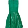 Alice + Olivia Chara Croc-Embossed Minidress