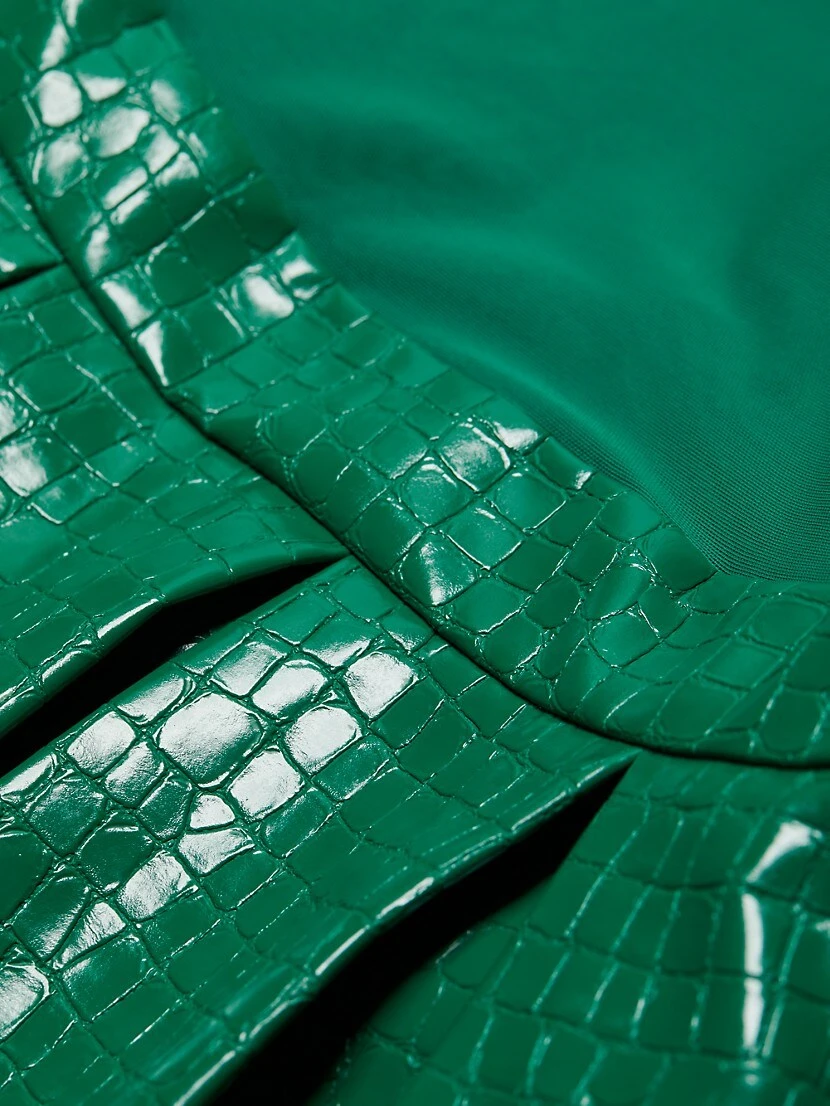 Alice + Olivia Chara Croc-Embossed Minidress - Image 7