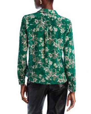 Eloise Silk V Neck Blouse - Alice And Olivia - Image 2