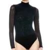 Clarinda Sheer Sleeve Mesh Bodysuit - Alice And Olivia