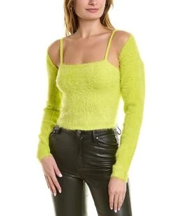 Alice + Olivia Luetta Fuzzy Top Women