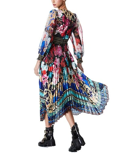 Alice + Olivia Ethel Handkerchief Hem Mid Dress Women - Image 2