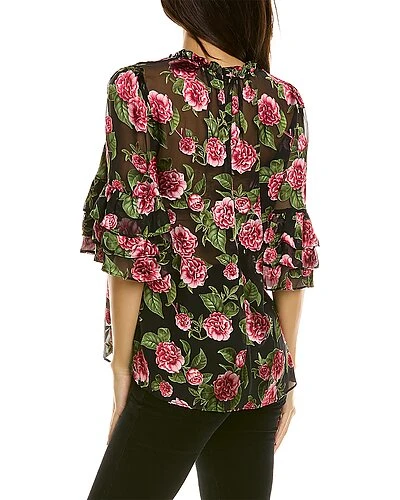 Alice + Olivia Julius Silk-Blend Tunic Top Women - Image 2