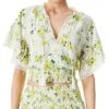 Alice + Olivia Tabitha Ruffle Crop Blouse Women