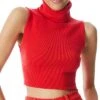Alice + Olivia Darcey Turtleneck Wool-Blend Sweater Tank Women