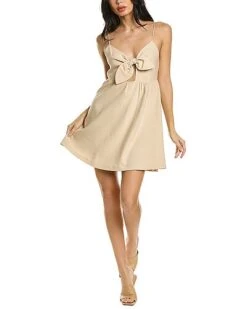 Alice + Olivia Melvina Linen-Blend Babydoll Dress Women