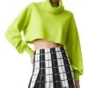 Alice + Olivia Oswald Oversized Turtleneck Cropped Pullover Women