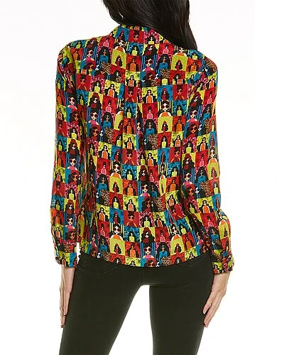 Alice + Olivia Willa Silk Top Women - Image 2