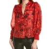 Alice + Olivia Bette Silk-Blend Blouse Women