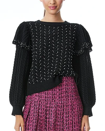 Alice + Olivia Rosi Cable Knit Wool Sweater Women
