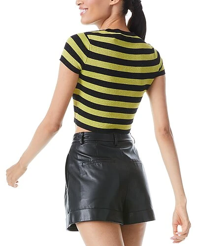 Alice + Olivia Ciara Stripe Metallic Pullover Women - Image 2