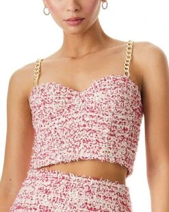 Alice + Olivia Cristi Chain Strap Buster Tank Women