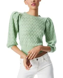 Alice + Olivia Doris Puff Sleeve Cashmere-Blend Pullover Women