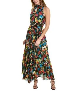 Alice + Olivia Mertie Silk-Blend Maxi Dress Women