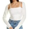 Alice + Olivia Luetta Fuzzy Top Women