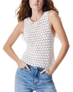 Alice + Olivia Reva Pearl Crochet Shell Women