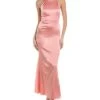 Alice + Olivia Samia Halter Silk-Blend Gown Women
