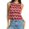 Alice + Olivia Reva Flower Crochet Shell Women