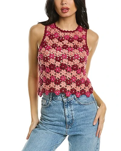 Alice + Olivia Reva Flower Crochet Shell Women