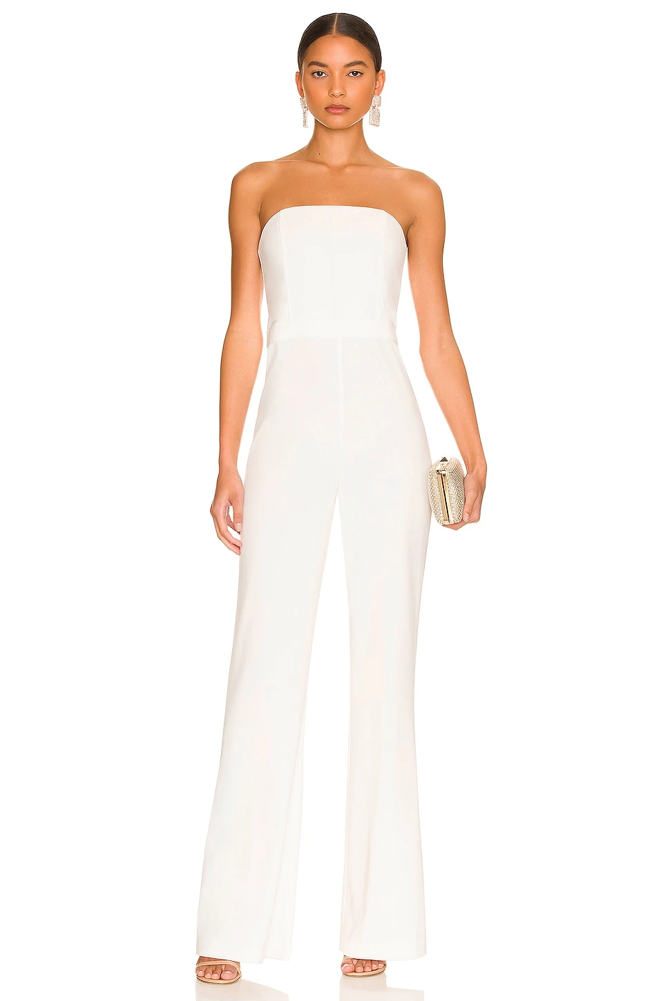 Alice + Olivia Lavera Jumpsuit Off White