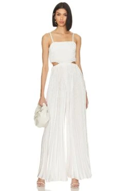 Alice + Olivia Powell Jumpsuit White