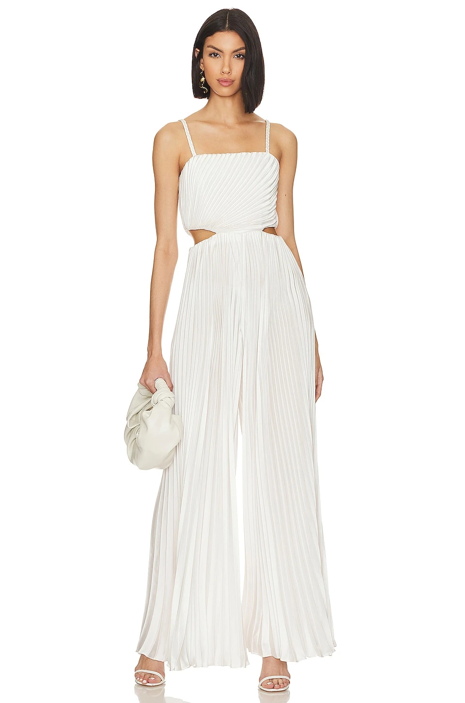 Alice + Olivia Powell Jumpsuit White