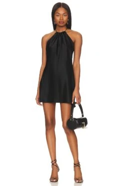 Alice + Olivia Zumi A-line Mini Dress Black