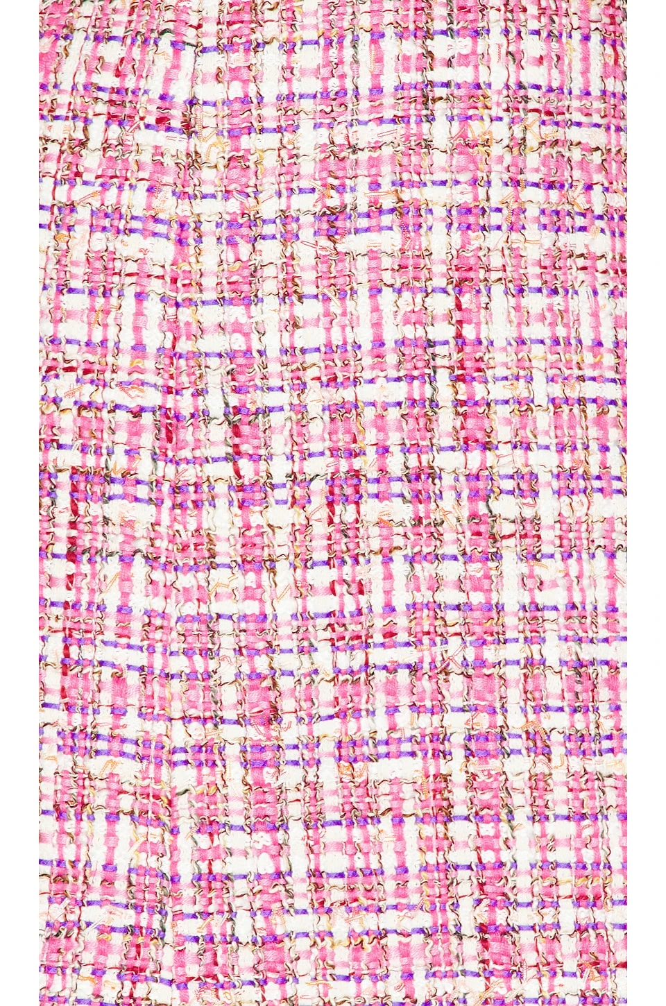 Alice + Olivia Carli Spaghetti Strap Tweed Dress Candy & White - Image 4