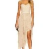 Alice + Olivia Maritza Bustier Asymmetrical Midi Dress Almond