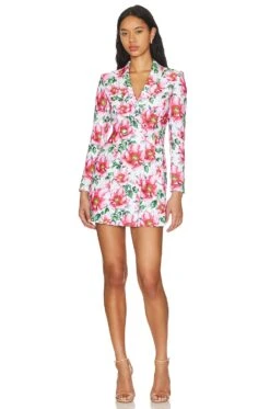 Alice + Olivia Latoya Blazer Mini Dress High Tea Floral