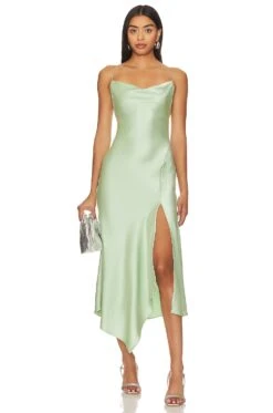 Alice + Olivia Harmony Midi Dress Green Tea