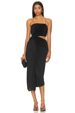 Alice + Olivia Fayeth Maxi Dress Black