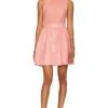 Alice + Olivia Chara Faux Leather Mini Dress Rose