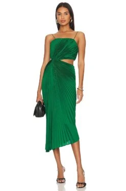 Alice + Olivia Fayeth Midi Dress Emerald