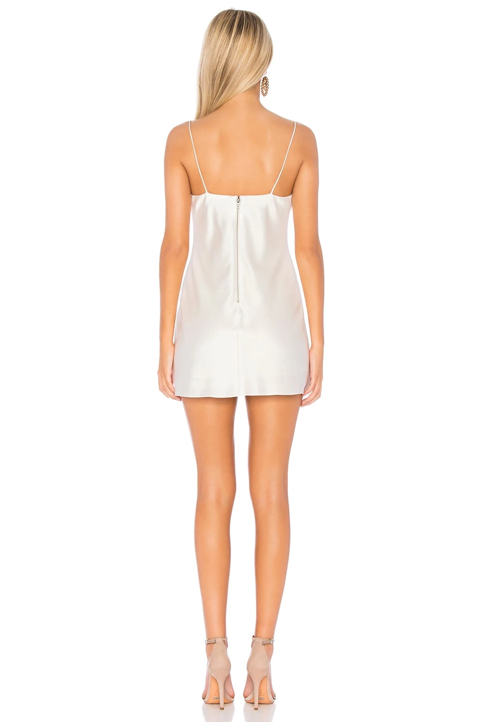 Alice + Olivia Harmony Mini Slip Dress Off White - Image 3