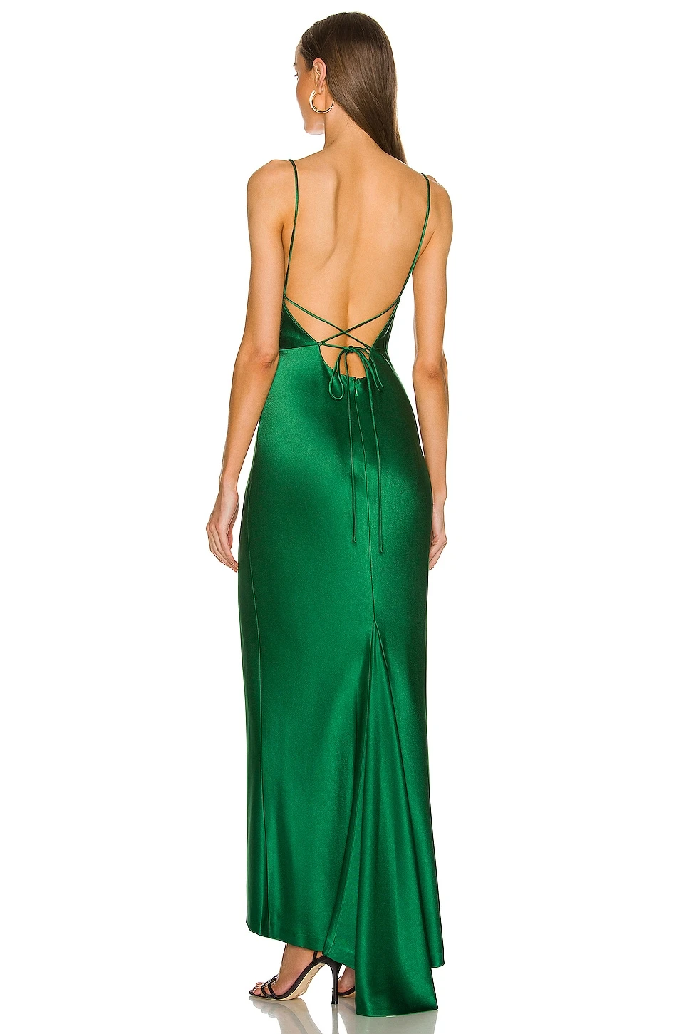 Alice + Olivia Montana Maxi Gown Deep Emerald - Image 3